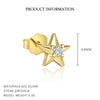 Wholesale Women's 925 Sterling Silver Star Shape Zirconia Microinlaid Earrings
