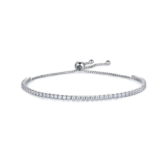 Wholesale Women's Sterling Silver Star Shaped Single Row Diamond Moissanite Set Bracelet