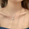 Wholesale Women's 925 Sterling Silver Sunflower Pendant Necklace With Mosan Diamond And Electroplating