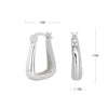 Wholesale Women's 925 Sterling Silver Ushape Geometric Electroplated Earrings