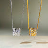 Wholesale Women's 925 Sterling Silver Wheat Ear Geometric Pendant Necklace With Electroplating And Ochain