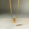 Wholesale Women's 925 Sterling Silver Wheat Ear Geometric Pendant Necklace With Electroplating And Ochain