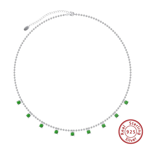Wholesale Women's 925 Sterling Silver Yshaped Necklace With Geometric Zircon Pendant And Electroplating