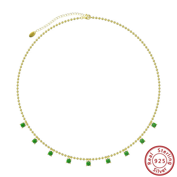 Wholesale Women's 925 Sterling Silver Yshaped Necklace With Geometric Zircon Pendant And Electroplating