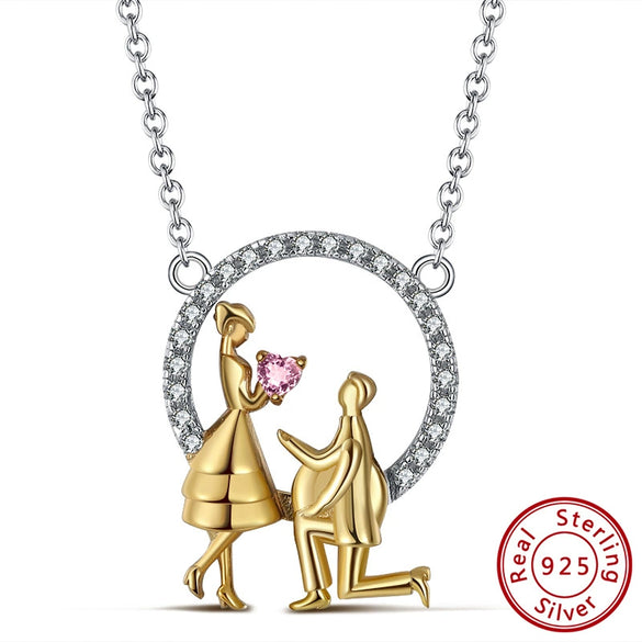 Wholesale Women's 925 Sterling Silver Yshaped Necklace With Geometric Zircon Pendant And Electroplating