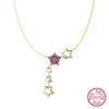 Wholesale Women's 925 Sterling Silver Yshaped Necklace With Geometric Zircon Pendant And Electroplating