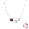 Wholesale Women's 925 Sterling Silver Yshaped Necklace With Geometric Zircon Pendant And Electroplating