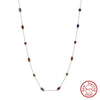 Wholesale Women's 925 Sterling Silver Yshaped Necklace With Geometric Zircon Pendant And Electroplating