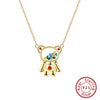 Wholesale Women's 925 Sterling Silver Yshaped Necklace With Geometric Zircon Pendant And Electroplating