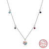 Wholesale Women's 925 Sterling Silver Yshaped Necklace With Geometric Zircon Pendant And Electroplating