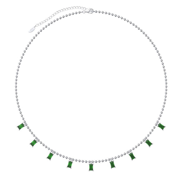Wholesale Women's 925 Sterling Silver Yshaped Necklace With Geometric Zircon Pendant And Electroplating