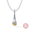 Wholesale Women's 925 Sterling Silver Yshaped Necklace With Geometric Zircon Pendant And Electroplating