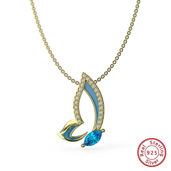 Wholesale Women's 925 Sterling Silver Yshaped Necklace With Geometric Zircon Pendant And Electroplating