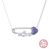 Wholesale Women's 925 Sterling Silver Yshaped Necklace With Geometric Zircon Pendant And Electroplating
