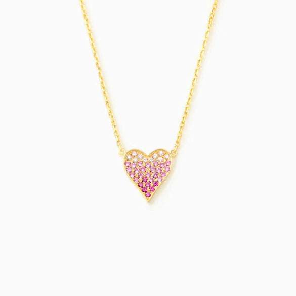 Wholesale Women's Sterling Silver 925 Zircon Gradient Color Love Clavicle Chain Ochain With Geometric Style And Electroplating Treatment