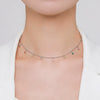 Wholesale Women's 925 Sterling Silver Zircon Inlay Geometric Clavicle Ochain Necklace