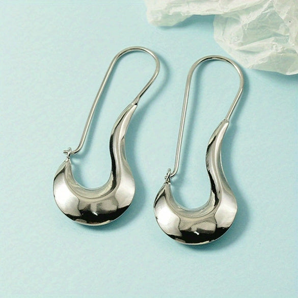 Wholesale Women's Street Style Copper Ushaped Electroplated Earrings