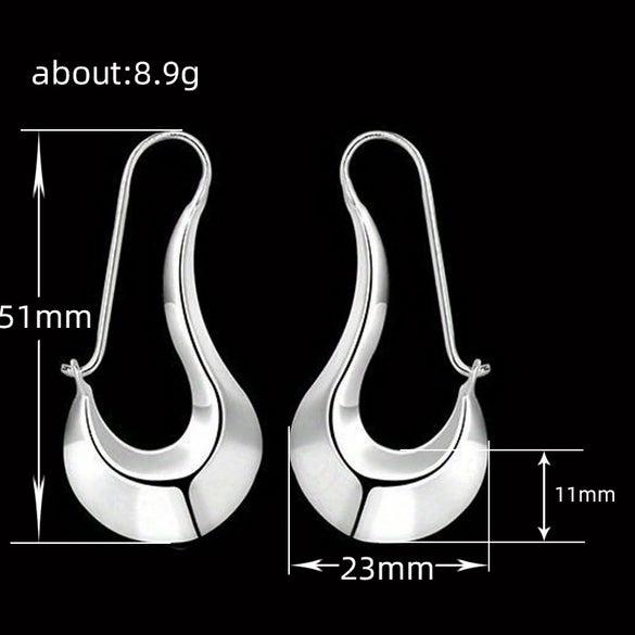 Wholesale Women's Street Style Copper Ushaped Electroplated Earrings