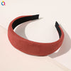 Wholesale Women's Suede Widebrimmed Handwoven Plaid Geometric Headband