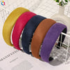 Wholesale Women's Suede Widebrimmed Handwoven Plaid Geometric Headband