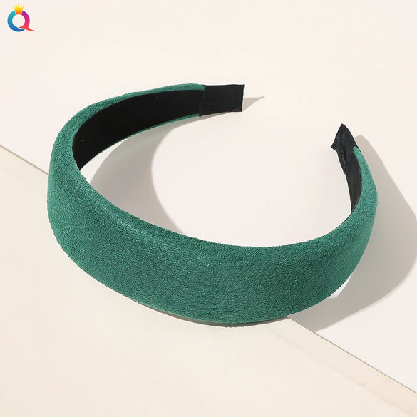 Wholesale Women's Suede Widebrimmed Handwoven Plaid Geometric Headband
