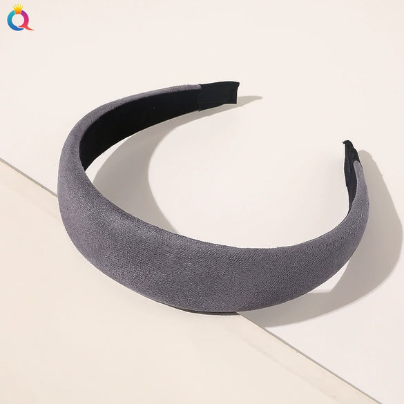 Wholesale Women's Suede Widebrimmed Handwoven Plaid Geometric Headband