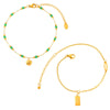 Wholesale Women's Summer Anklet With Shell Bric Pendant Titanium Steel Geometric Design