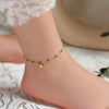 Wholesale Women's Summer Anklet With Shell Bric Pendant Titanium Steel Geometric Design