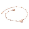 Wholesale Women's Summer Titanium Steel Anklet With Simple Bead Chain Love Heart And Star Design