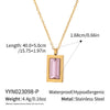 Wholesale Women's Summer Waterproof Necklace Accessories Jewelry Inlaid Zircon With Geometric Shape Stainless Steel Electroplating