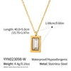 Wholesale Women's Summer Waterproof Necklace Accessories Jewelry Inlaid Zircon With Geometric Shape Stainless Steel Electroplating