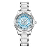 Wholesale Women's Sunflower Ceramic Quartz Watch With Alloy Strap Stainless Steel Buckle Mineral Reinforced Glass Mirror Round Dial And Spiral Crown