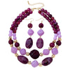 Wholesale Women's Sweet And Cool Geometric Acrylic Alloy Electroplated Necklace Jewelry