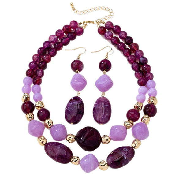 Wholesale Women's Sweet And Cool Geometric Acrylic Alloy Electroplated Necklace Jewelry