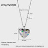 Wholesale Women's Sweet And Cool Geometric Heart Pendant Stainless Steel 18K Goldplated Necklace Earrings Jewelry Set