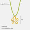 Wholesale Women's Sweet And Cool Style Animal Zodiac Stainless Steel And Titanium Steel Electroplated Pendant Necklace