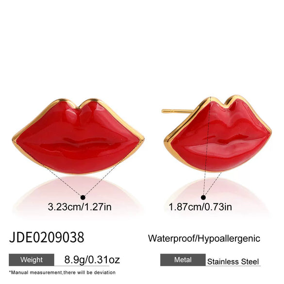 Wholesale Women's Sweet And Cool Style Geometric Stainless Steel Electroplated Earrings