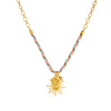Wholesale Women's Sweet And Cool Style Goldplated Stainless Steel Flower Pattern Regular Chain Necklace