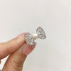 Wholesale Women's Sweet And Cute Bowknot Zircon Freshwater Pearl Ring Copper With 18K Real Gold Electroplated