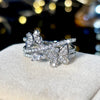 Wholesale Women's Sweet Animal Butterfly Multilayer Design Copper Zirconia Ring