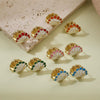 Wholesale Women's Sweet Animal Zodiac Copper Oildropping Starfish Shell Earrings