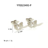 Wholesale Women's Sweet Bow Design Earrings Jewelry In Stainless Steel With Vacuum Real Gold Electroplating In Pvd Furnace