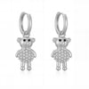 Wholesale Women's Sweet Copper Inlaid Pearl Animal Zodiac Bow Earrings
