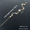 Wholesale Women's Sweet Copper Inlaid Zirconium Five Leaf Flower Bracelet