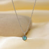 Wholesale Women's Sweet Fashionable Nonfading Electroplated Titanium Steel Necklace With Heart And Flower Patterns