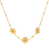 Wholesale Women's Sweet Flower Pattern Titanium Steel Electroplated Necklace With Side Chain