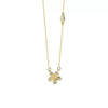 Wholesale Women's Sweet Flower Zircon Sterling Silver Cross Chain Necklace