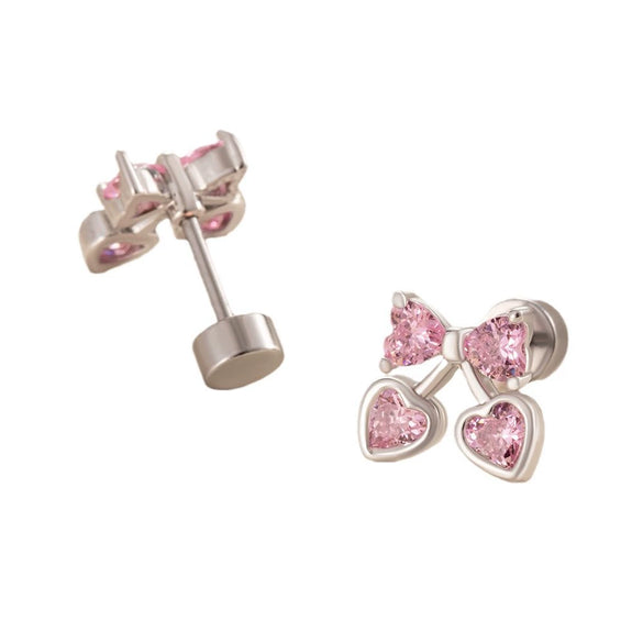 Wholesale Women's Sweet Fruit Style Titanium Steel Electroplated Ear Nail