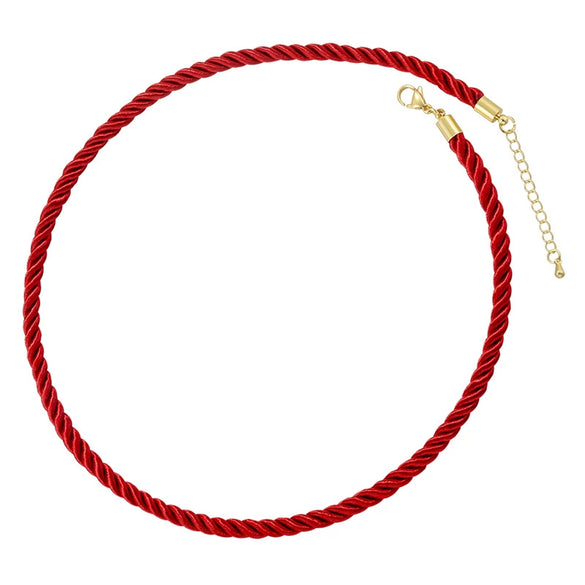 Wholesale Women's Sweet Geometric Cord Handwoven Copper Pendant Necklace