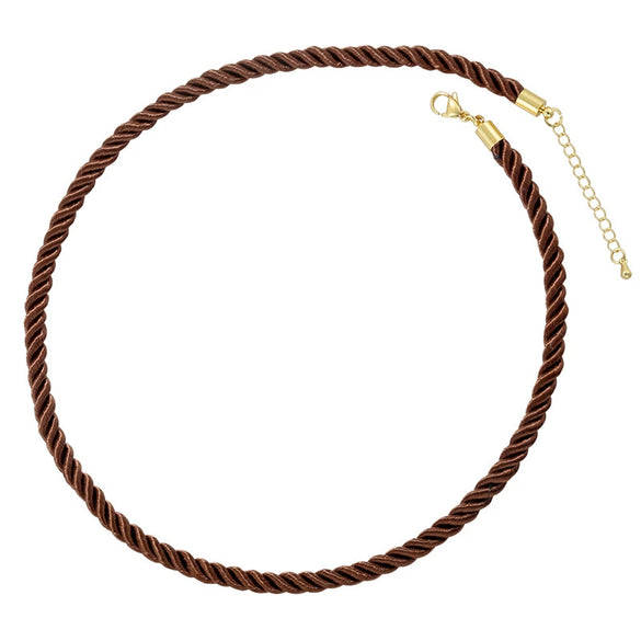 Wholesale Women's Sweet Geometric Cord Handwoven Copper Pendant Necklace